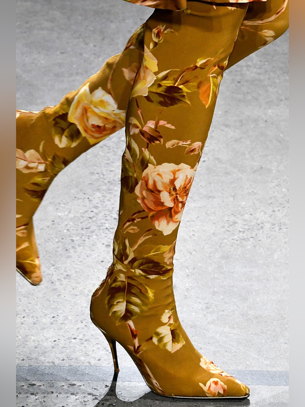 Zimmerman Floral Lycra Over the Knee Boots